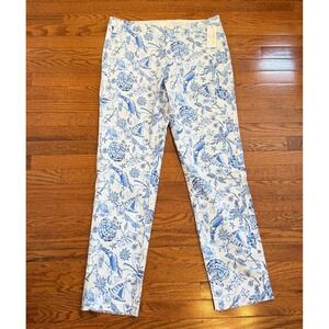New Lilly Pulitzer Mizner Pants Mens 36x34 Barefoot Beachcombers Nautical Print